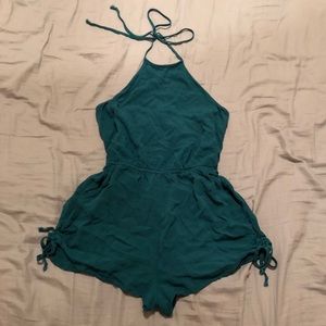Kendall & Kylie teal halter romper M